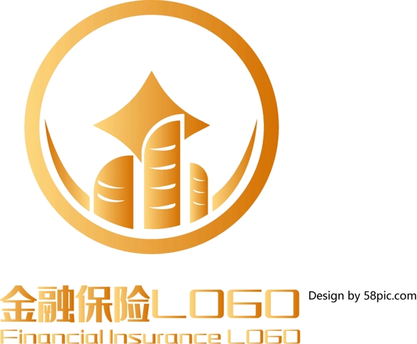原创创意简约城市古铜币金融标志LOGO