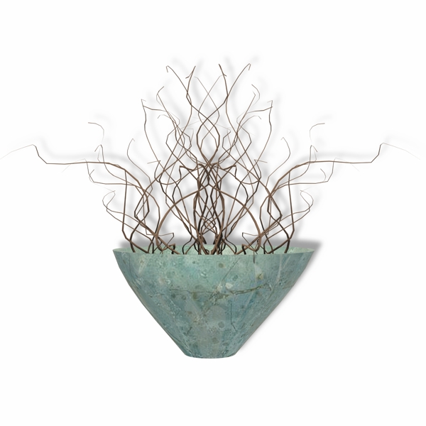 青色陶瓷花盆盆栽