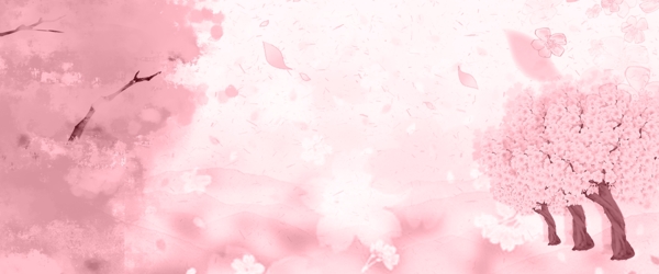 浪漫唯美樱花节粉色花朵文艺背景