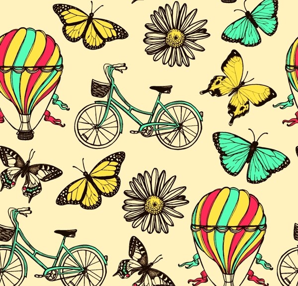 自行车蝴蝶图片
