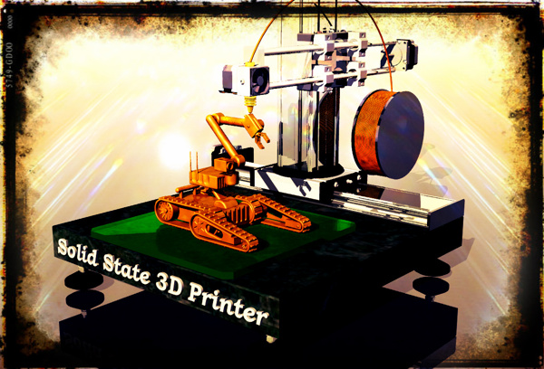 下载固体的3D打印机