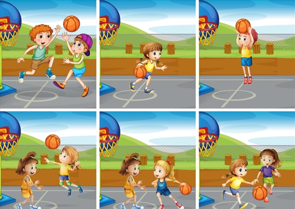 小学生打篮球