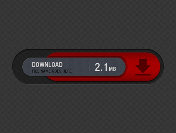 精美质感下载按钮PSD分层素材