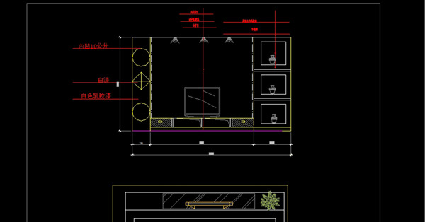 电视背景墙CAD图