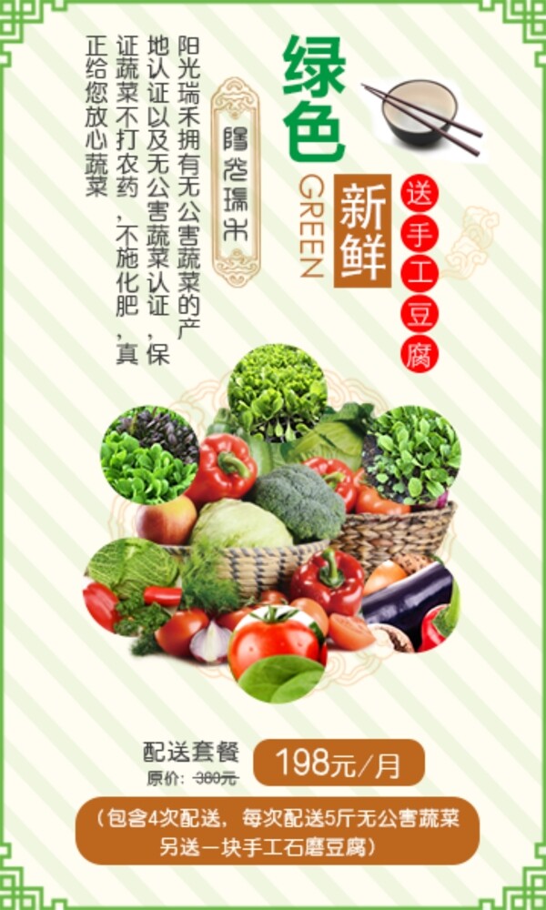 微信蔬菜水果推广促销创意海报