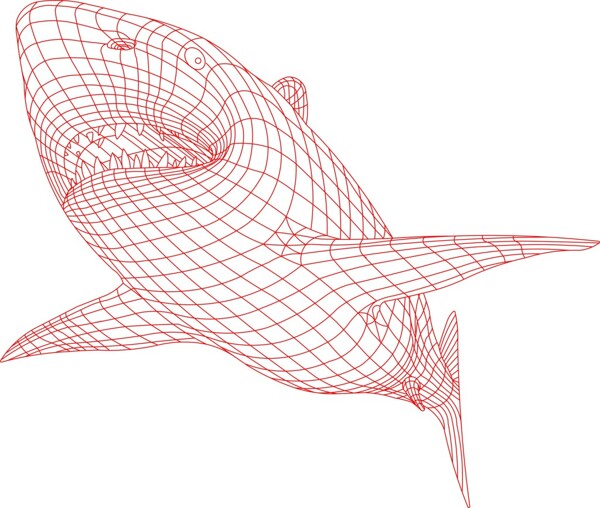 鲨鱼3D立体视觉灯