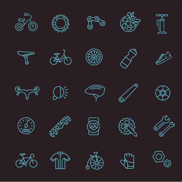 创意自行车图标图片
