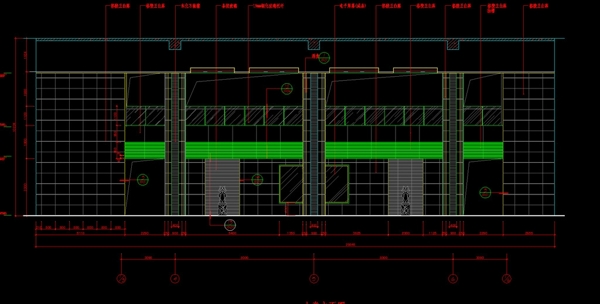 酒店大堂cad立面详图