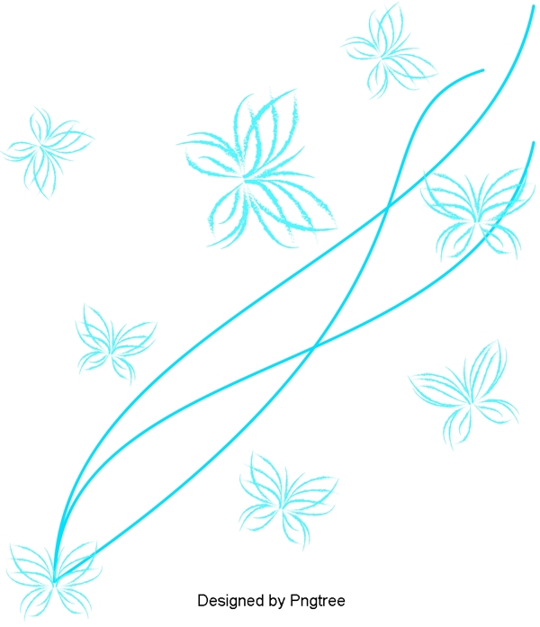 简单的花蝴蝶卡通设计