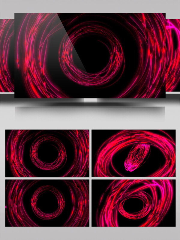 红色线条漩涡视频素材