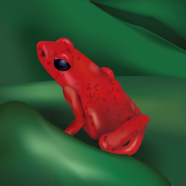 红色青蛙矢量图