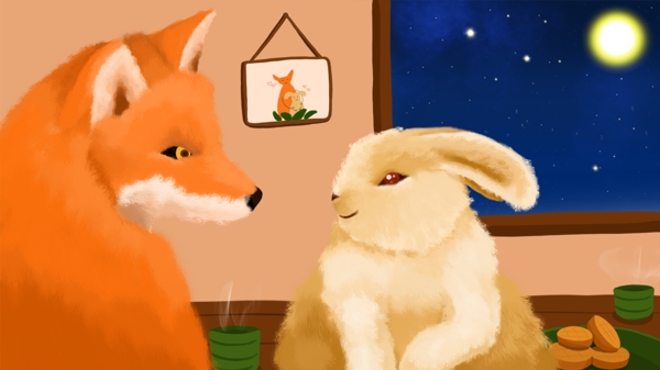 中秋节系列之狐狸先生和兔子小姐的居家日常