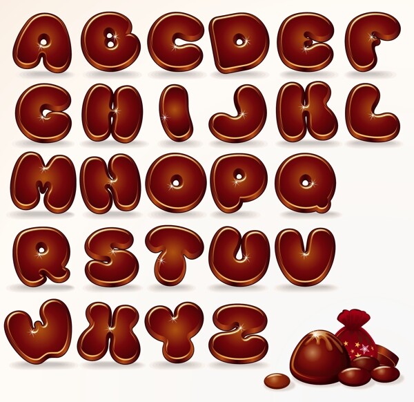 巧克力字母