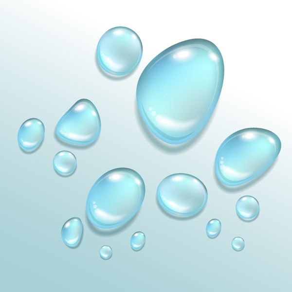 气泡水滴矢量图