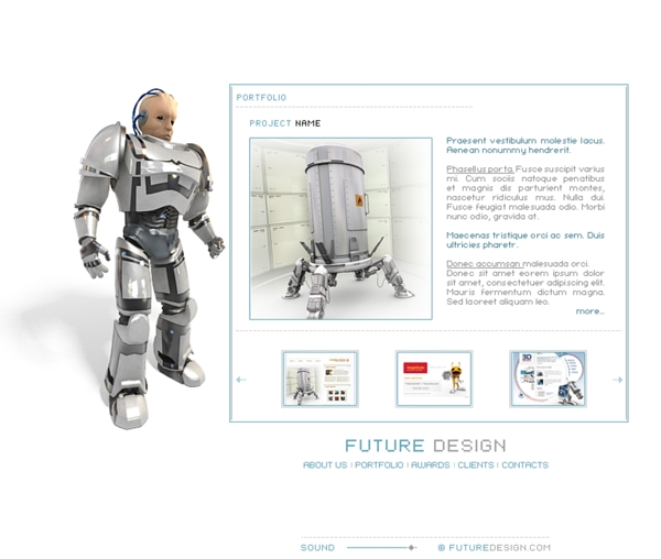 未来3D机器设计网页模板