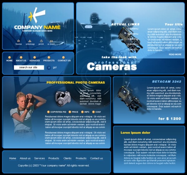 专业摄影机企业网站模板