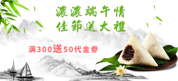 中国风端午节日粽子banner