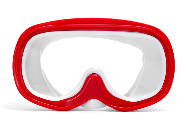 红色潜水眼镜