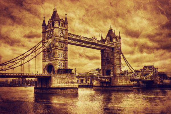 复古风格的伦敦桥