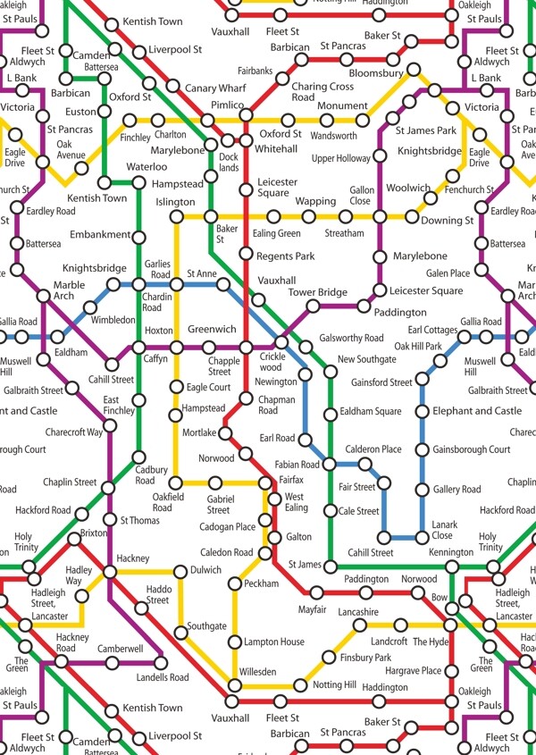 城市线路图图片