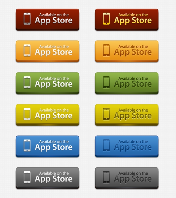 AppStore按钮PSD素材下载