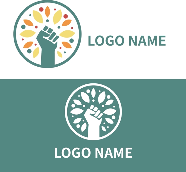 绿色班级幼儿园logo标志设计