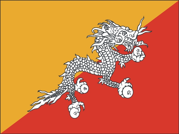 矢量不丹国旗