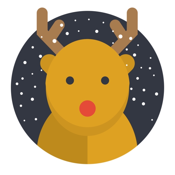 网页UI圣诞节小鹿icon图标