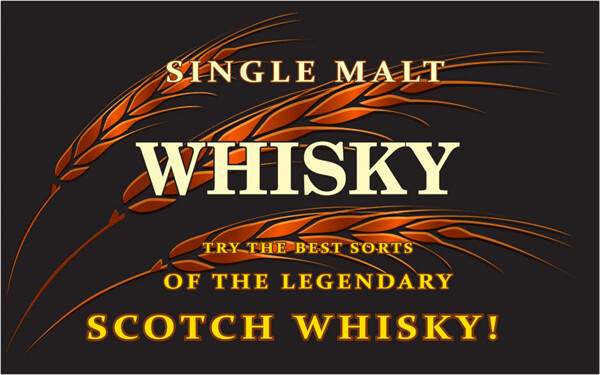 威士忌麦穗标签图片