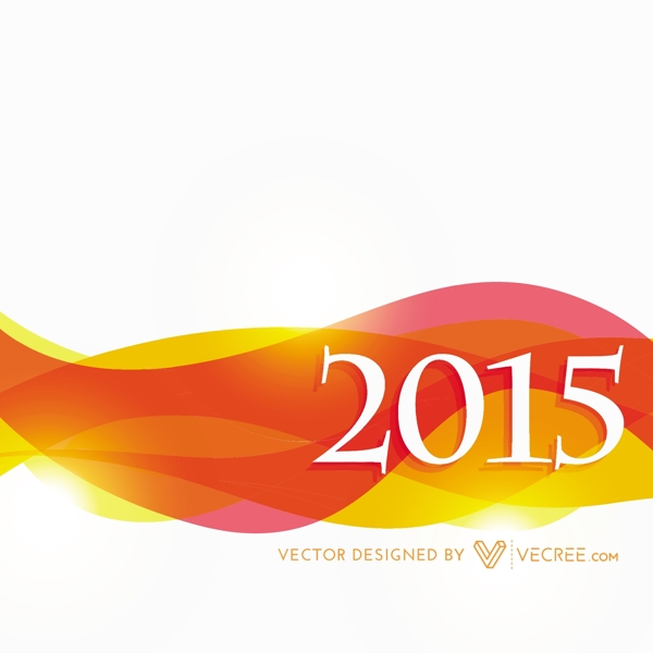 2015新年背景与七彩波