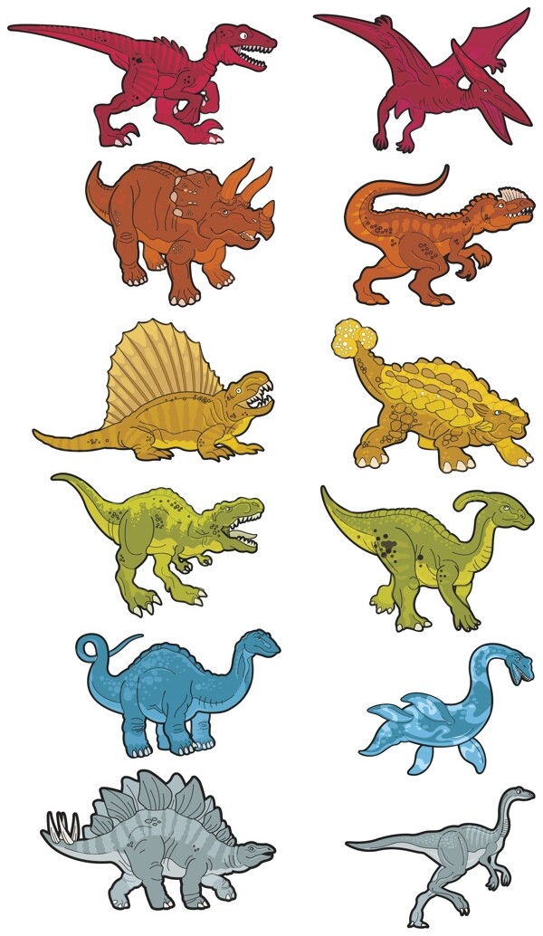 各种矢量恐龙