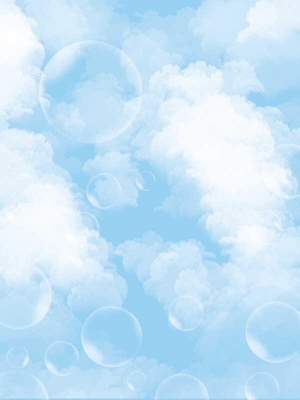 洗手日蓝天白云背景素材