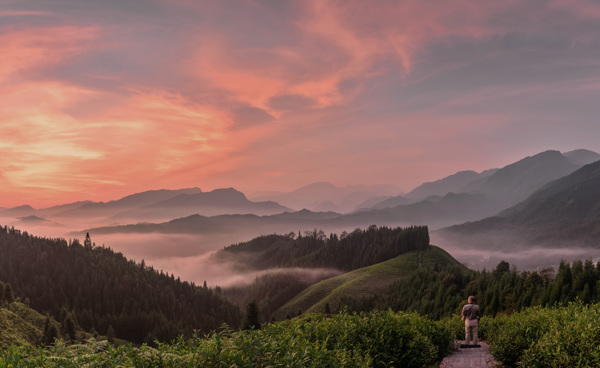 茶山日出