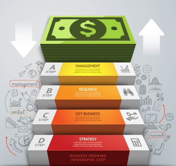 创意商务台阶图片