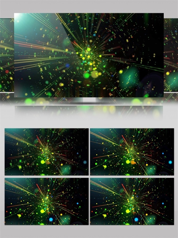 绿色星束宇宙动态视频素材