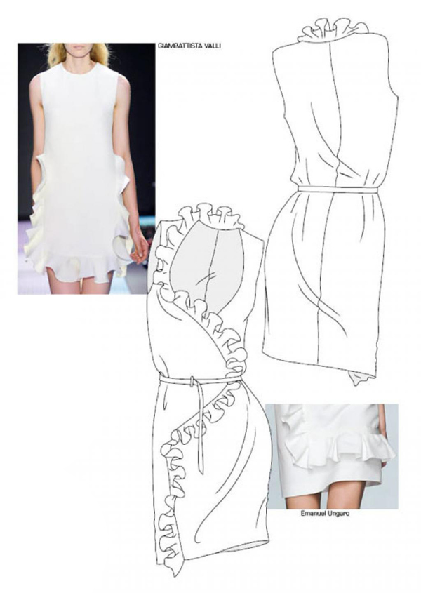 白色连衣裙设计与实物对比图
