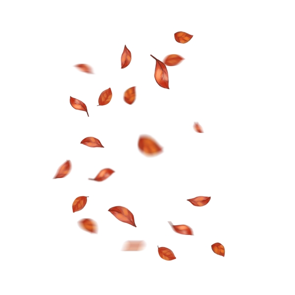 漂浮的红叶秋天飘落的红色叶子秋叶