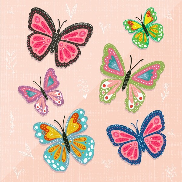 彩色蝴蝶设计图片