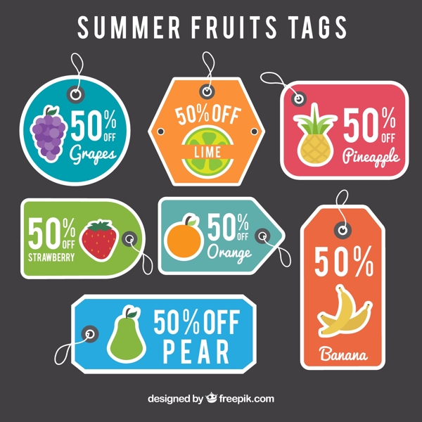 夏季水果销售标签