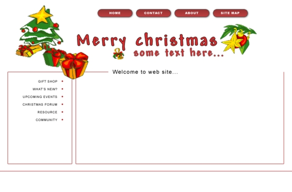 圣诞节主题简单网页模板