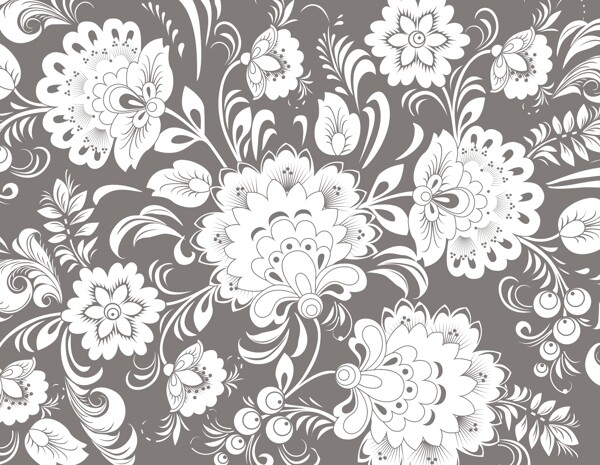黑白欧式古典花纹底纹图片