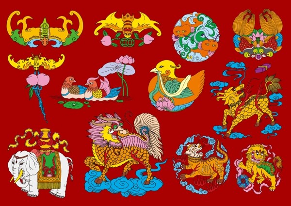 中国传统吉祥图案矢量素材