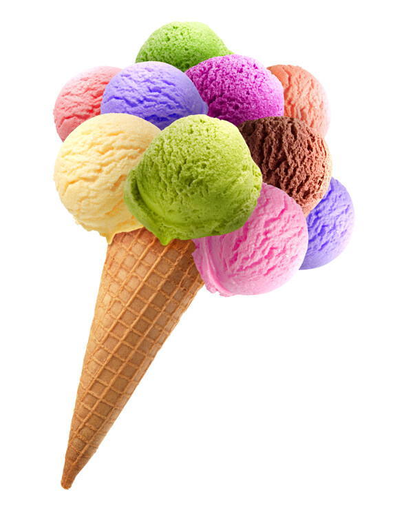 彩色冰淇淋摄影图片