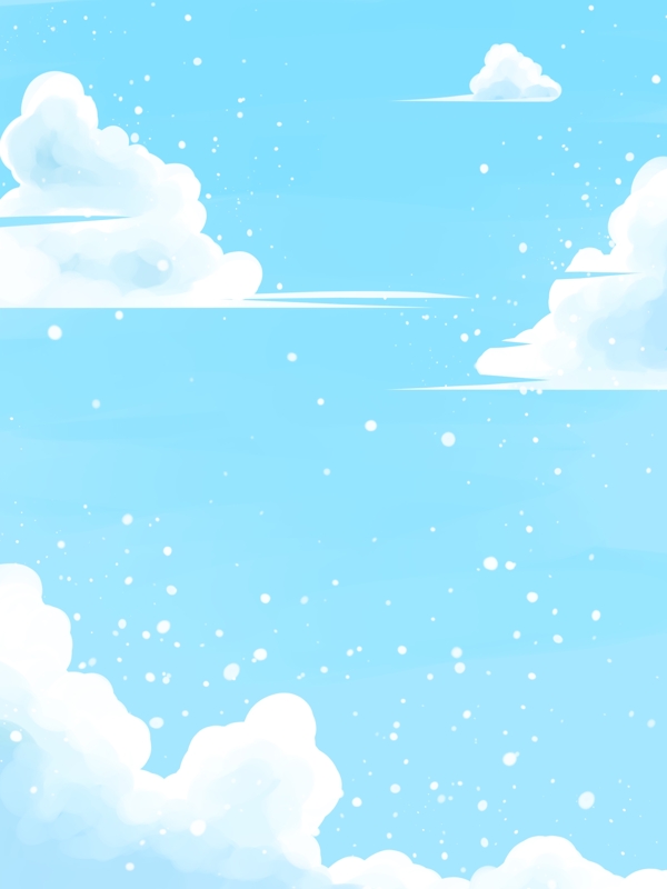 简约蓝天白云下雪背景设计