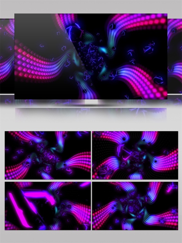 紫色曲折光束动态视频素材