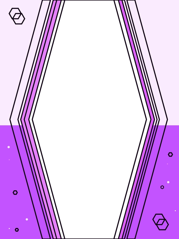 简约创意神秘紫色魔镜几何波普风背景