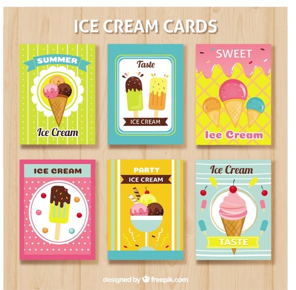 大夏天的卡不同冰淇淋的选择