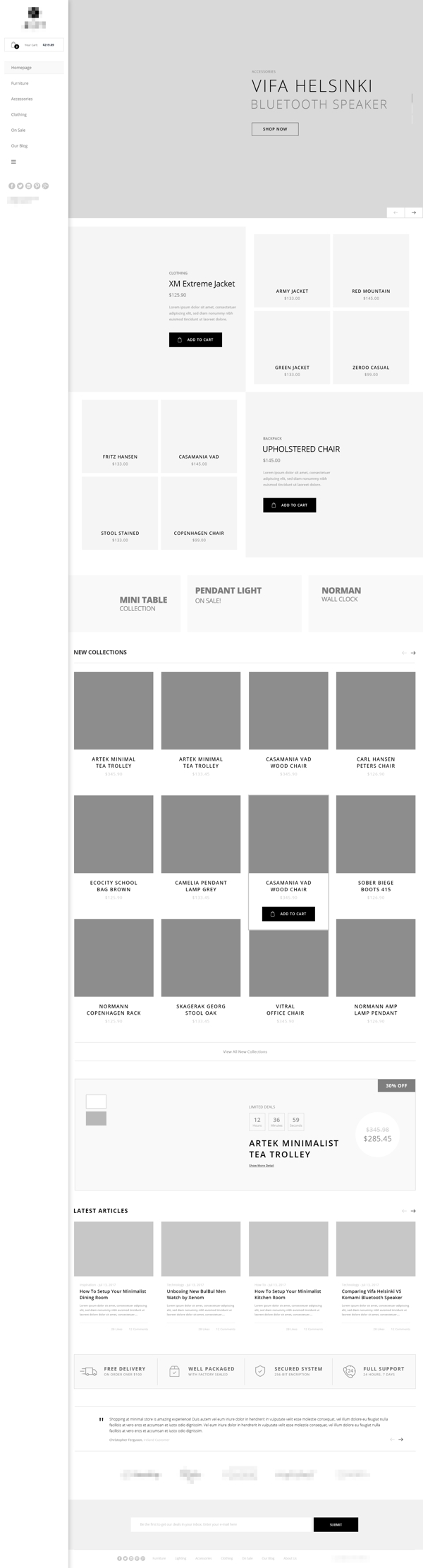 白色简洁的企业在线购物商城网站模板首页