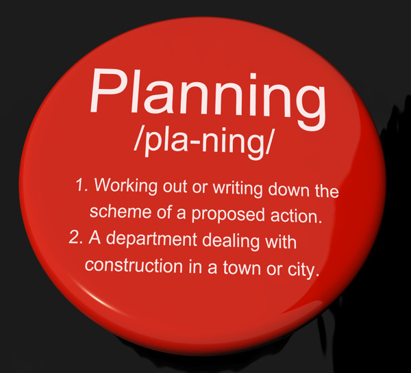 规划的定义按钮显示组织策略及方案