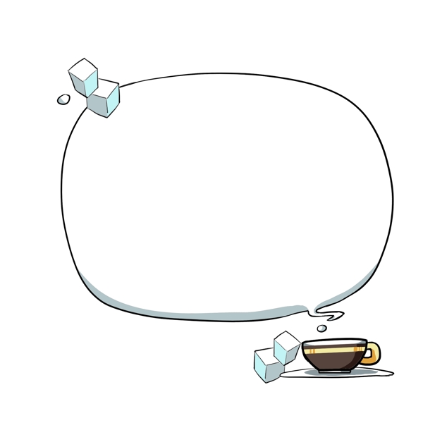 白色的咖啡对话框插画